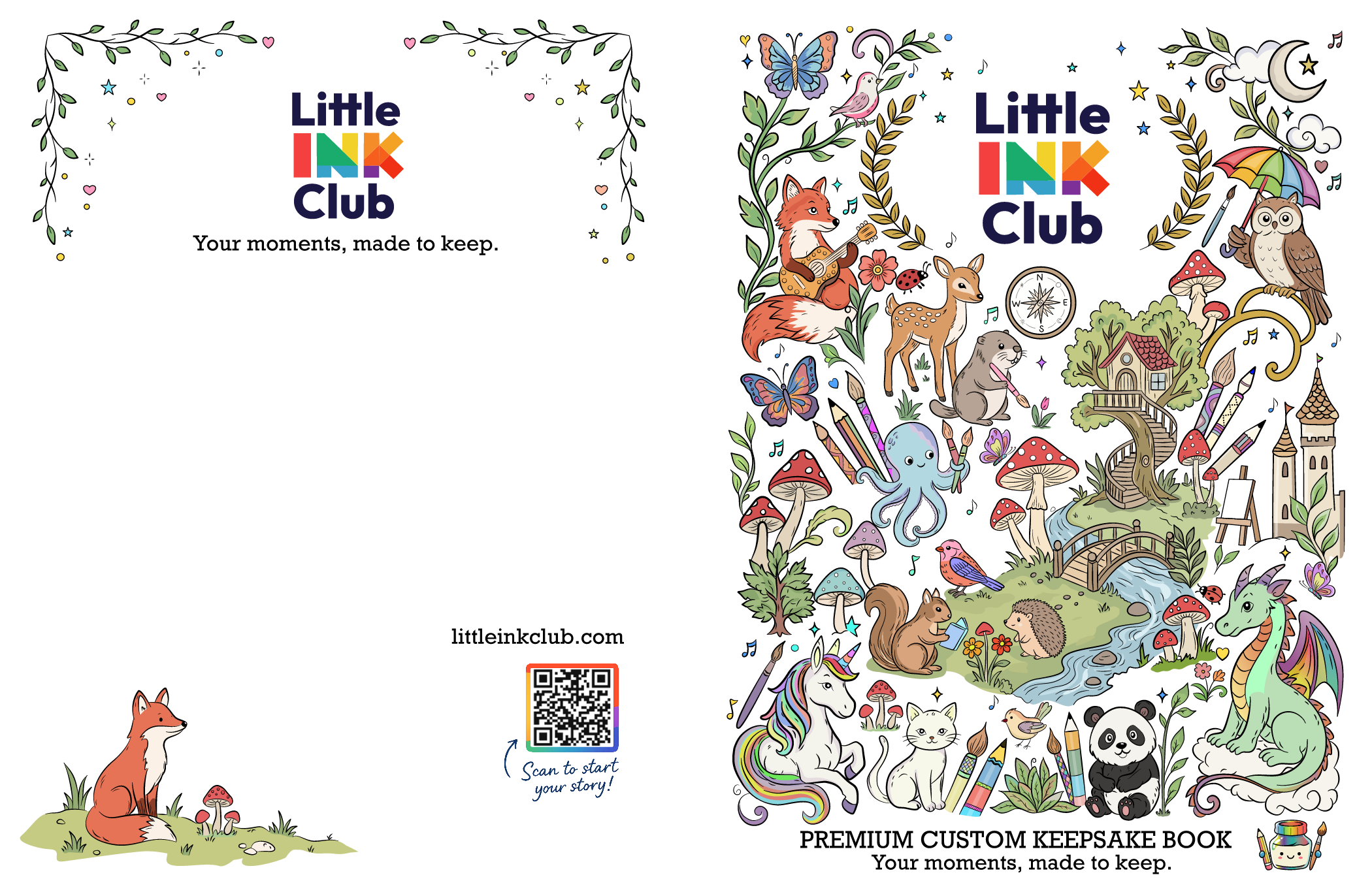 A coil-bound Little Ink Club book